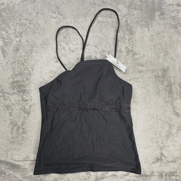 Beachsissi Tankini Top NWT Black Spaghetti Straps New With Tags - Picture 2 of 7
